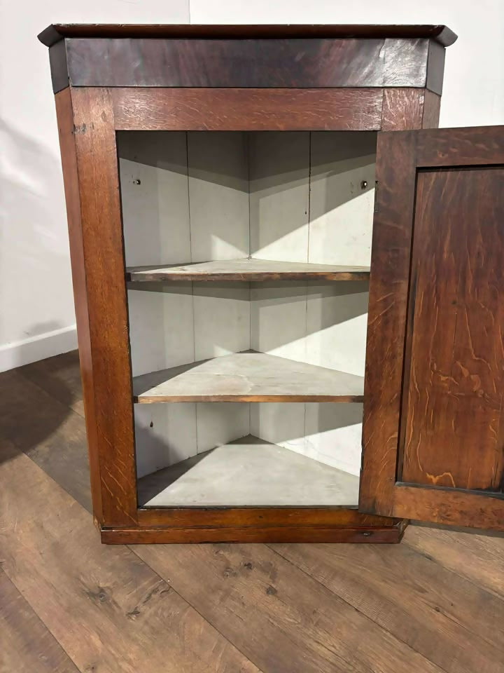 Victorian Oak Corner Cupboard c.1880