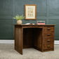 Old Oak Kneehole Desk with Drawers - Lovely Patina