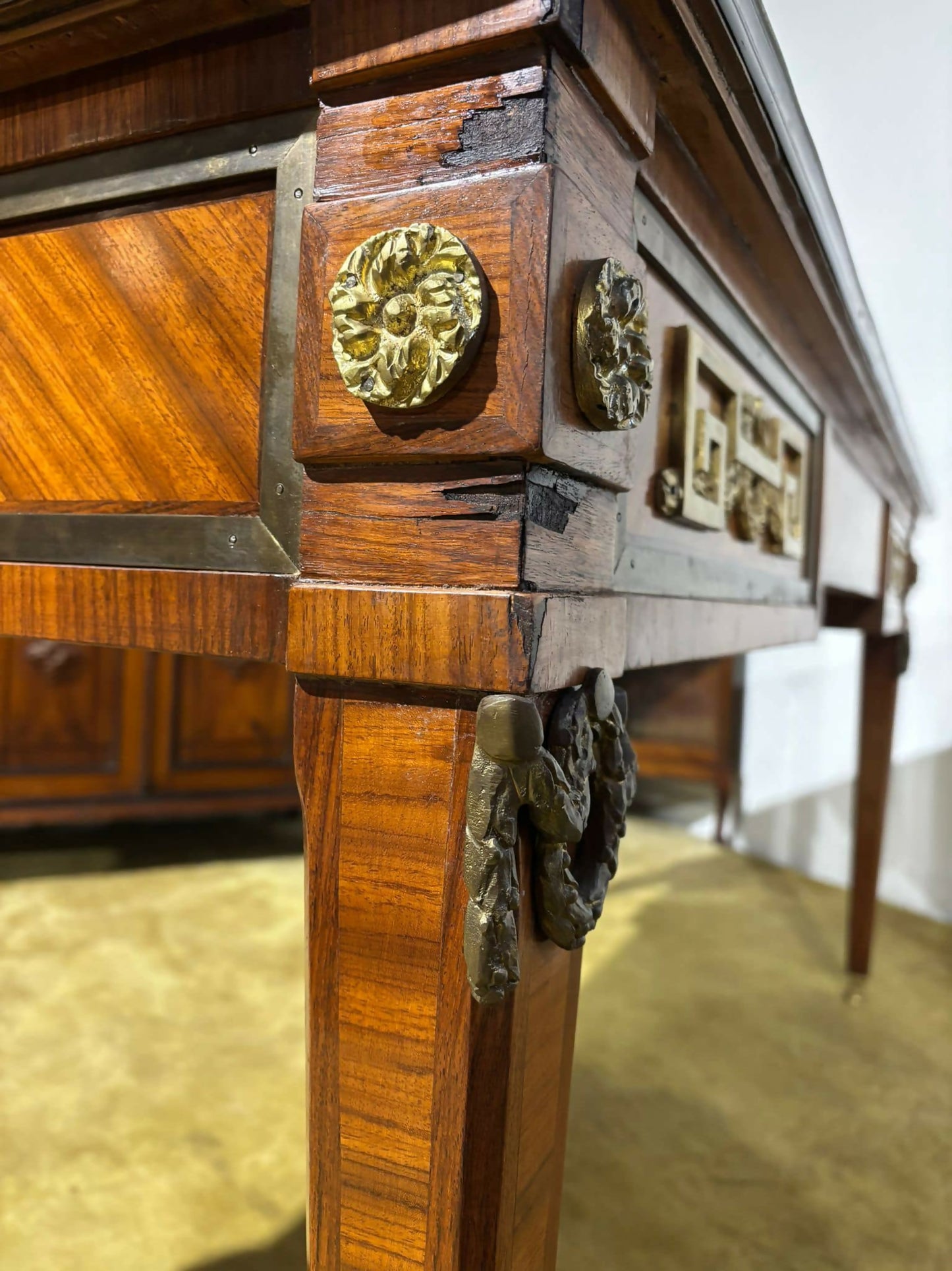 Empire Style French Gilt Metal Mounted Desk6