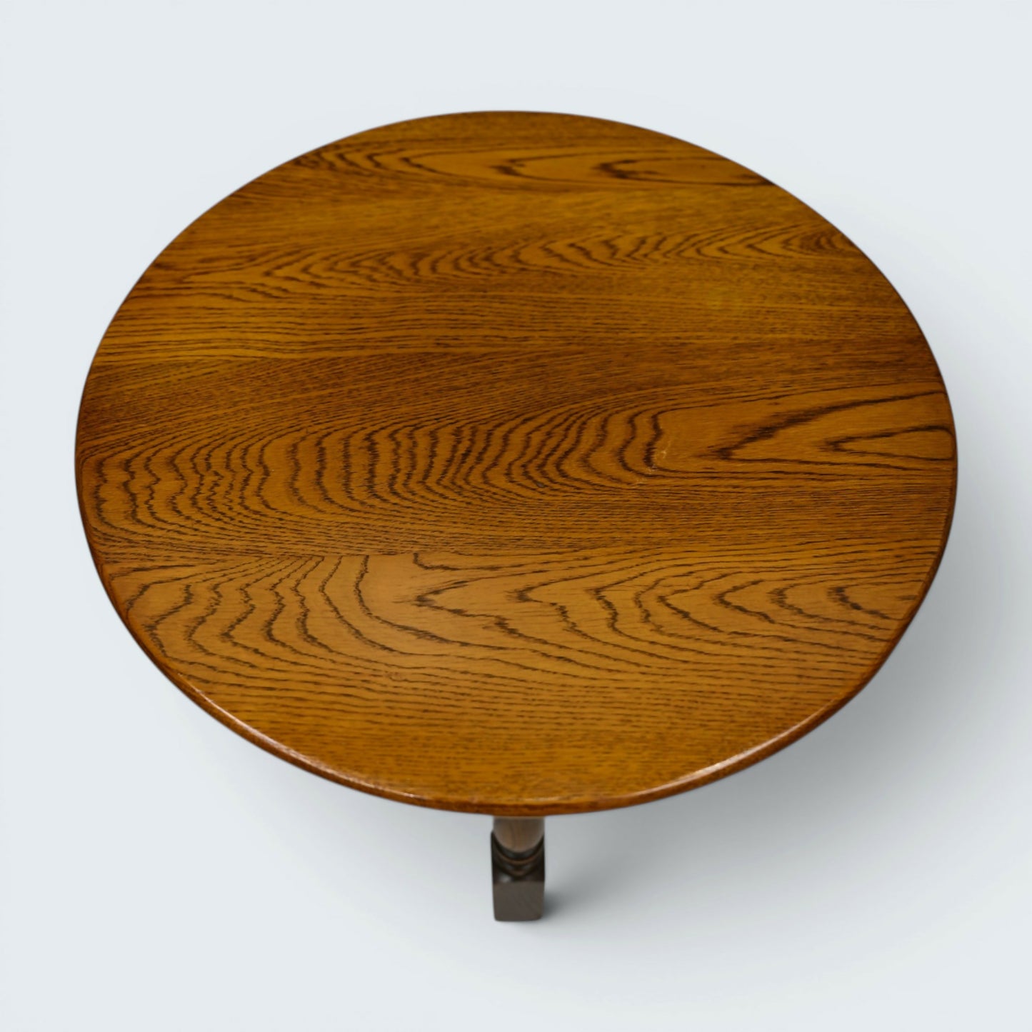 Old Charm Style Round Side Coffee Table Vintage Solid Oak FREE UK Delivery