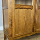 Bookcase Vintage French Louis XIV Oak Glazed Display Cabinet Sideboard LOT 6524