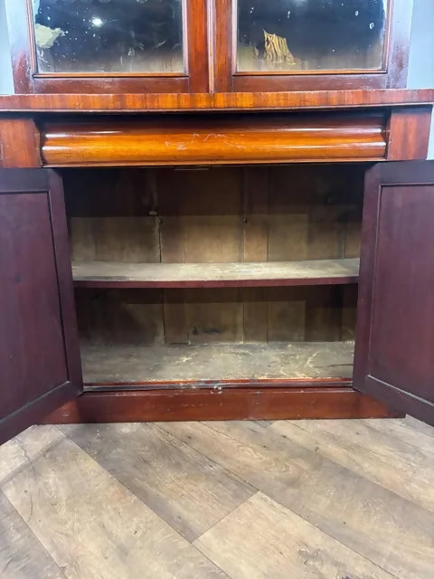 Victorian Mahogany Glazed Chiffonier Bookcase