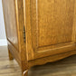 Wardrobe Vintage French Louis Oak Triple Door Carved Armoire Cabinet LOT 6535