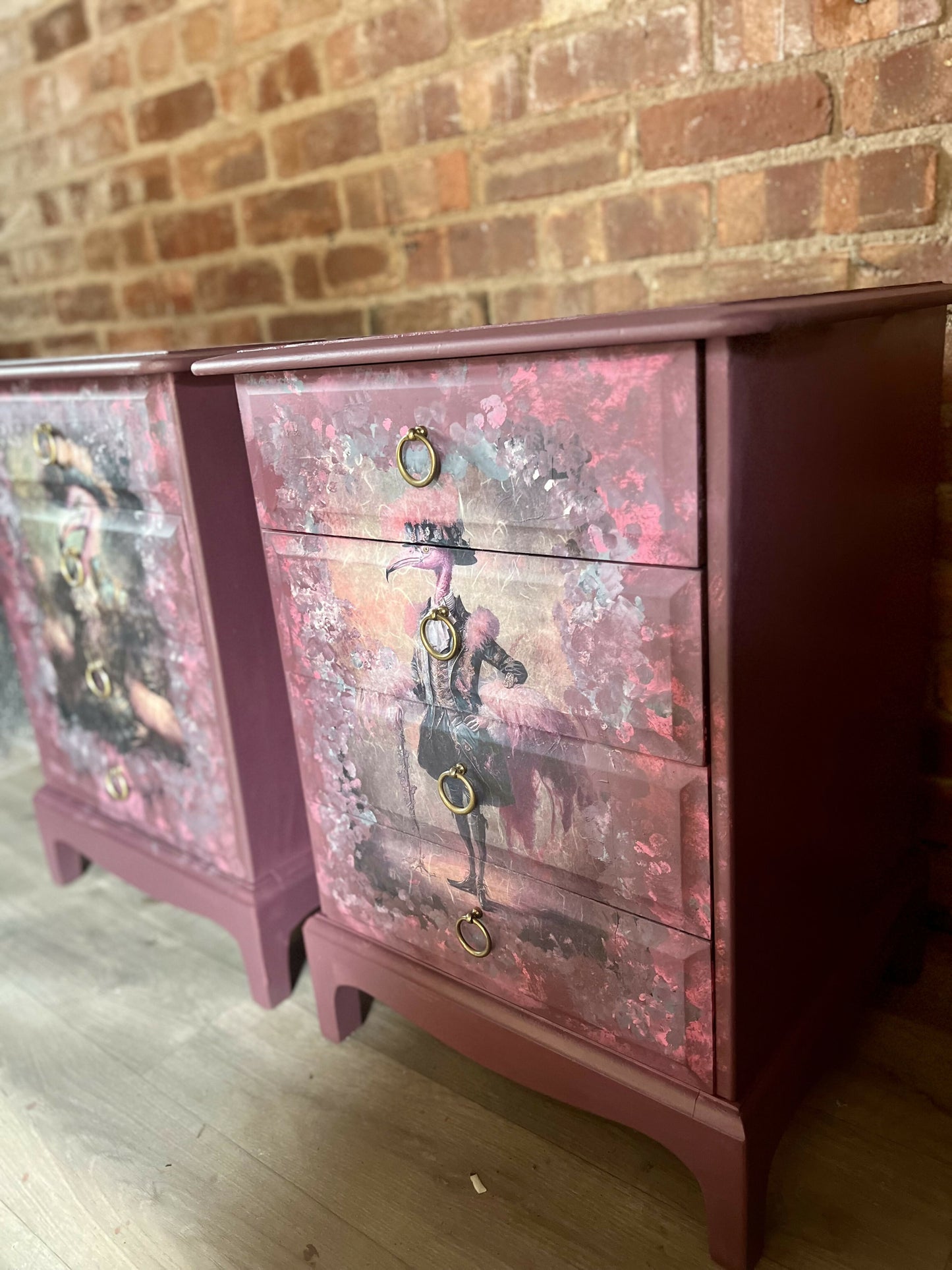 Flamingo Stag bedside drawers