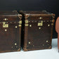 Antique Leather End Table Trunks