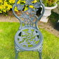 Grey Vintage Cast Iron and Marble Garden Furniture Patio Set