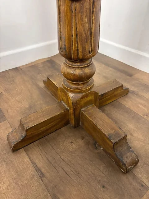 Vintage Oak Torchère / Plant Stand