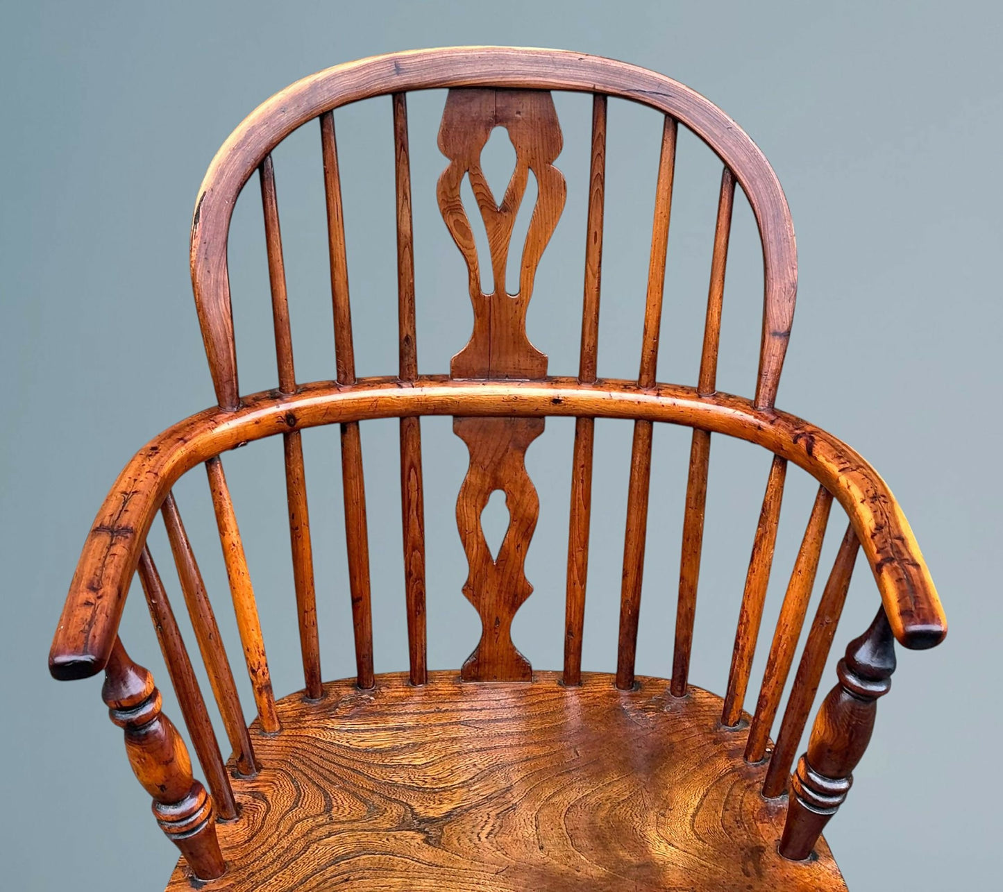 Yew Wood Windsor Armchair 19th Century Yew