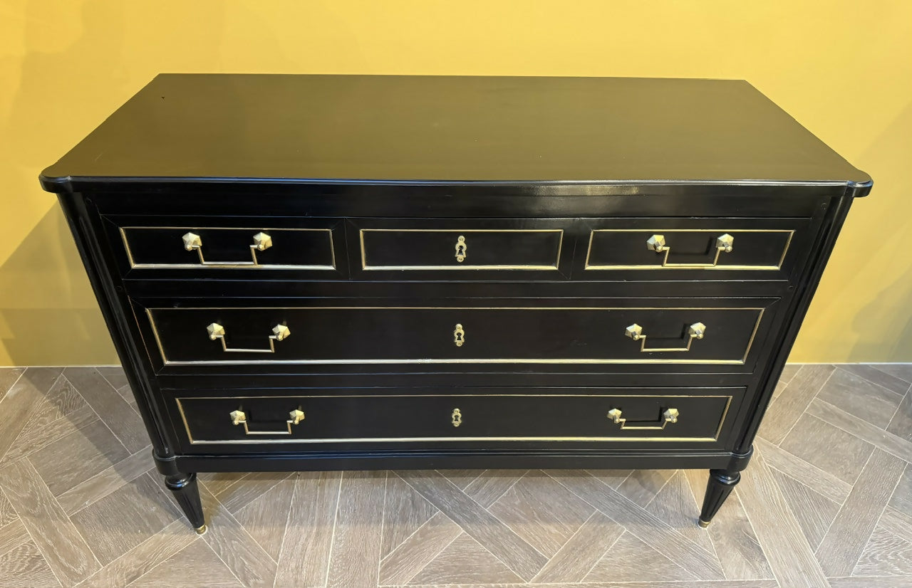 French Louis XVI Ebonised Commode