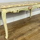 Coffee Table Vintage Shabby Chic Louis XVI Marble Top Carved Table LOT 6278