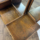 Vintage Oak Dressing Table With Triptych Mirror