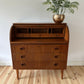 Mid Century Teak Swedish Rolltop Bureau By Egon Ostergaard