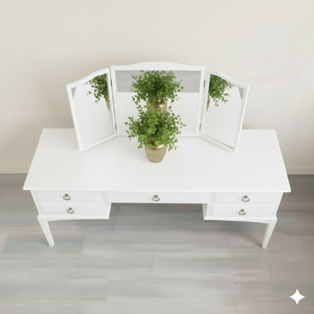 Stag minstrel white dressing table