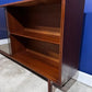 Vintage Glass Teak Display Bookcase Wide Teak Mid Century Glass Display Cabinet