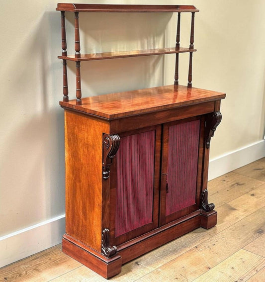 19th Century Victorian Figured Mahogany Two Door Chiffonier
