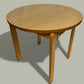 1-2 Vintage Wooden Round Side Table Light Wood Finish