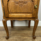 Pair of Bedside Tables Vintage French Louis Oak Nightstands Cabinets LOT 6297
