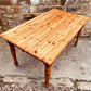 Rustic Pine Farmhouse Dining Table • Turned Legs • Seats 6 • Country Cottage Kitchen Table • Solid Wood Farmhouse Table • Restored Vintage
