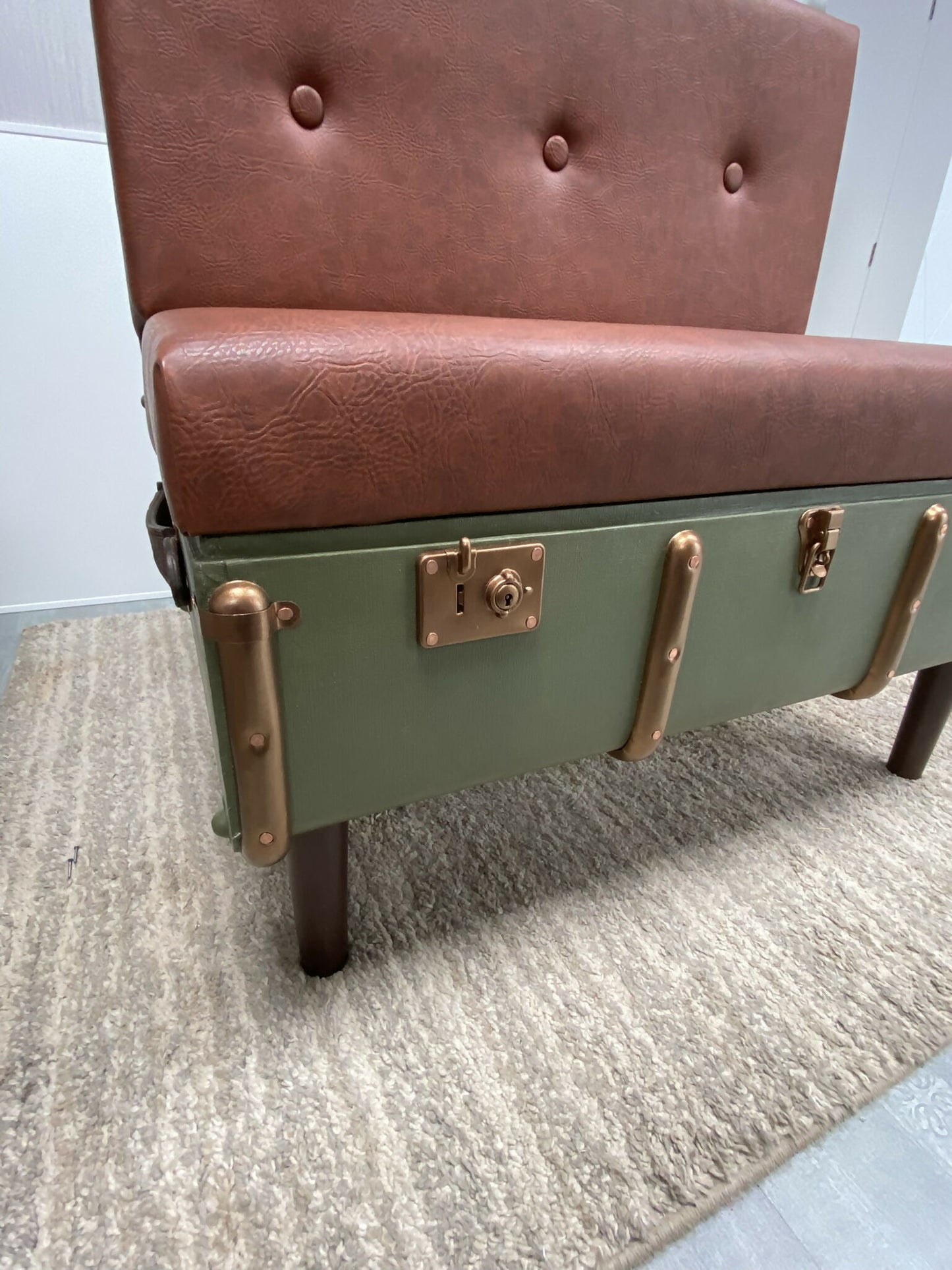 Vintage Trunk Chair - Peace