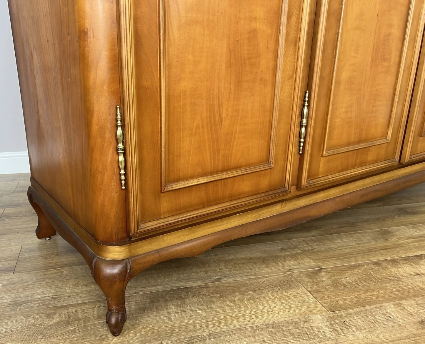 Wardrobe Vintage French Louis XVI Style Four Door Carved Armoire LOT 6079