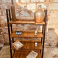 Industrial Rustic Shelving Unit | Wood & Metal Shelf | Reclaimed Style Bookcase | Rustic Ladder Shelf | Industrial Home Decor Storage