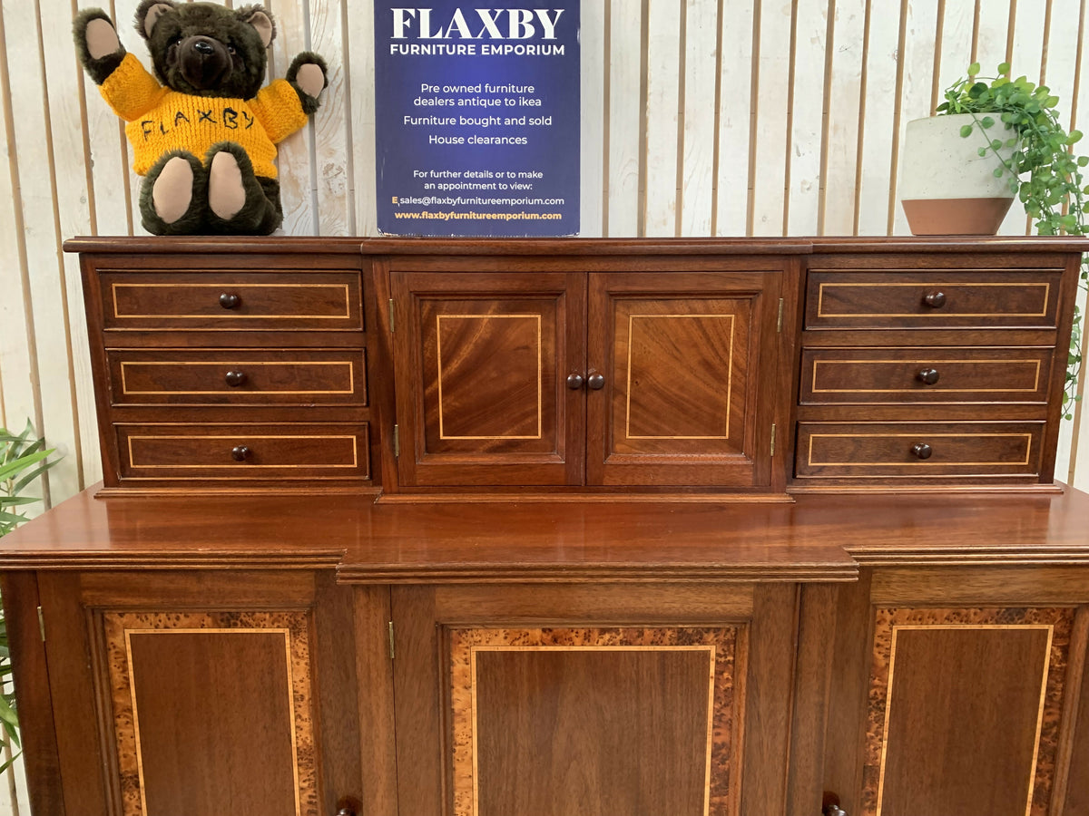 Shaw & Riley Hand Crafted Mahogany Sideboard Hutch Cabinet Yorkshire Critters Seahorse
