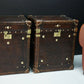 Antique Leather End Table Trunks
