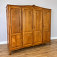 Wardrobe Vintage French Louis XVI Style Oak Four Door Carved Armoire LOT 6533