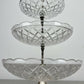 Bomboniere Vintage French Crystal Cut Three Tier Serving Cake Stand LOT 6439