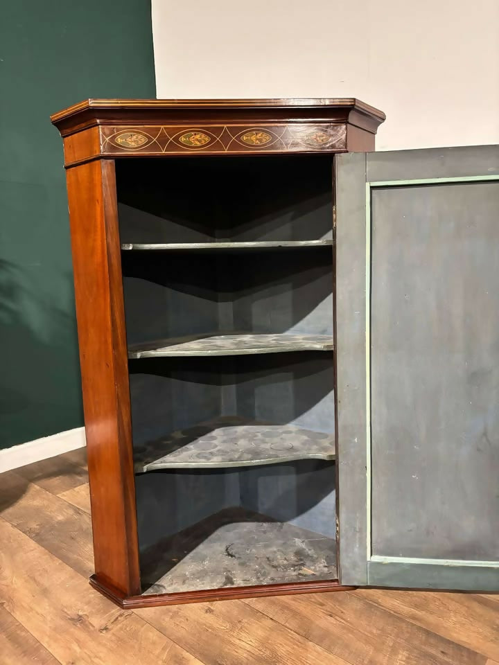 Victorian Mahogany Inlaid Corner Cupboard77