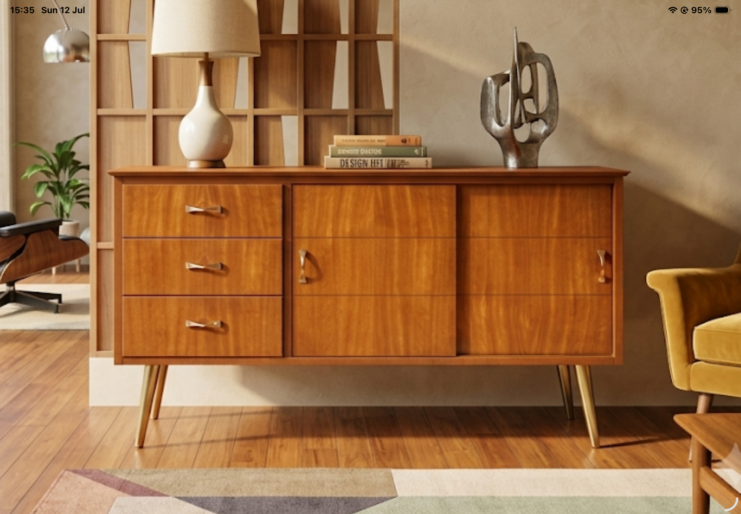 Mid century modern teak sideboard