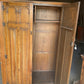 Double Door Oak Carved Wardrobe