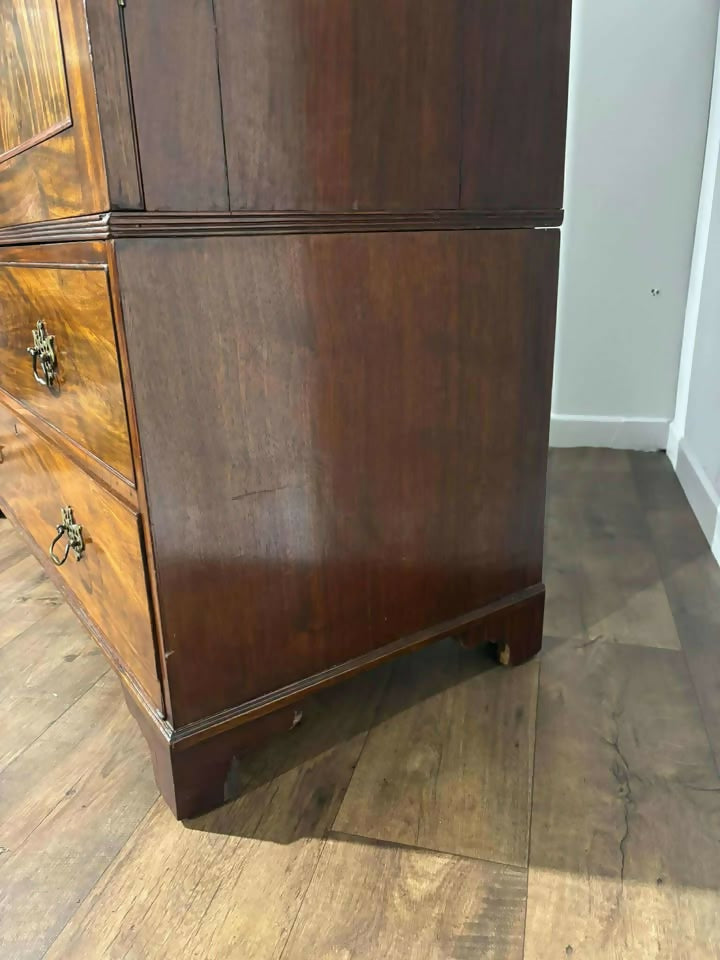 Victorian Mahogany Hanging Cupboard / Wardrobe