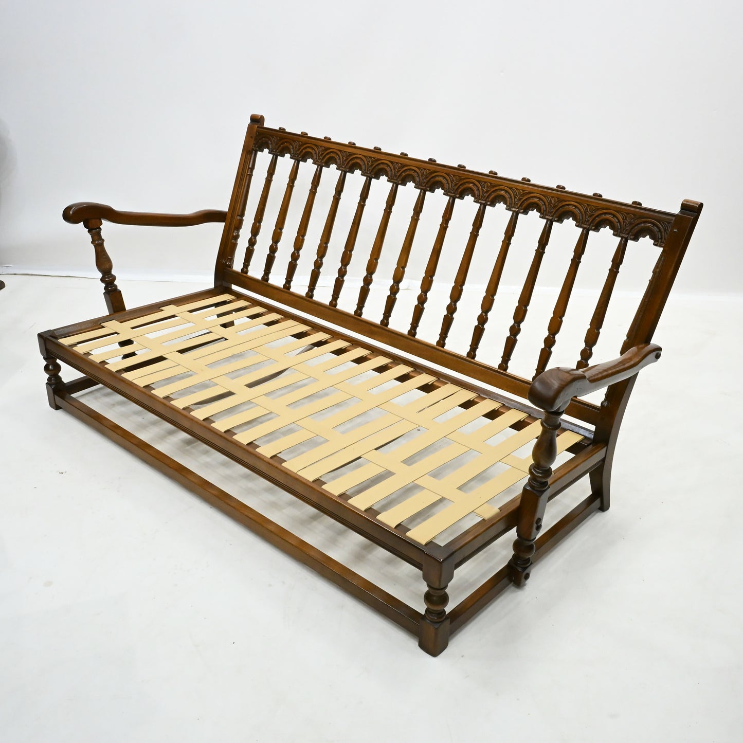 Ercol Furniture 3str Sofa Golden Dawn Tartan Upholstery VG Web FREE UK Delivery. SBR10229/2003E