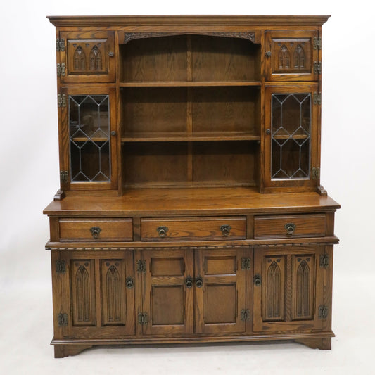 Old Charm Warwick Oak Dresser In Light Oak Finish Tudor Style FREE UK Delivery. SBR8897/1303D