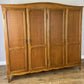Wardrobe Vintage French Louis XVI Style Oak Four Door Carved Armoire LOT 6532