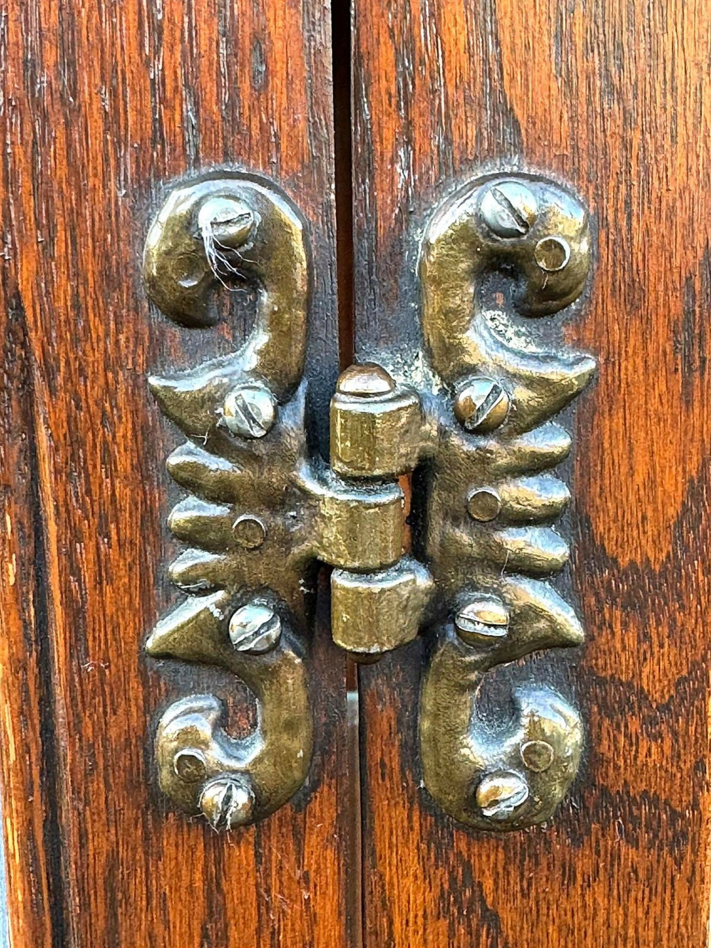 Wood Bros Old Charm Oak Display Cabinet Tudor Brown