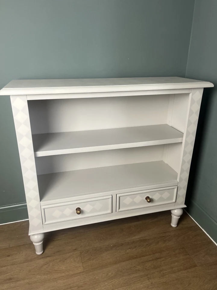 Lowboy Bookcase Console Table With Drawers