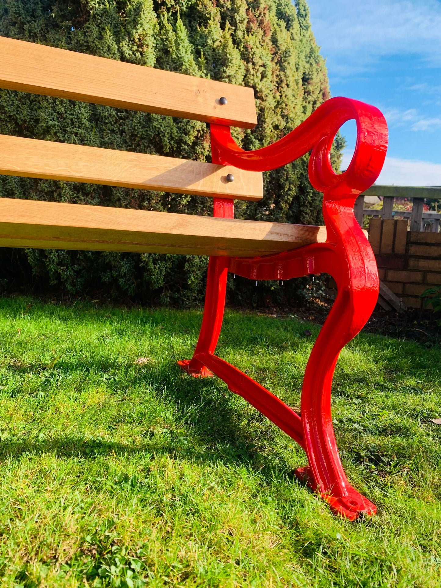 Fully Restored Cast Iron Garden Bench Seat Chair Patio