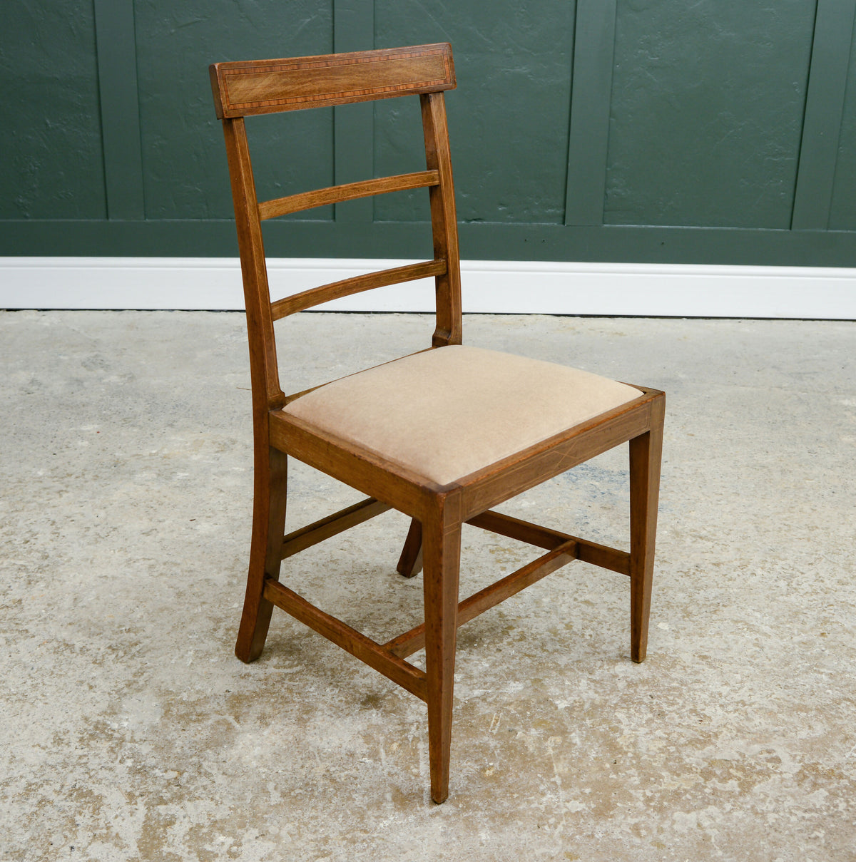 6 Edwardian Mahogany Dining Chairs with Drop in Seats
