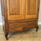 Wardrobe Antique French Style Oak Two Door Storage Carved Armoire LOT 6510