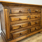 Chest of Drawers Vintage French Style Oak 4 Drawers Carved Cabinet LOT 6258
