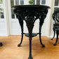 Pair of Cast Iron Tables with Granite Tops