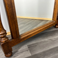 Mirror Vintage French Solid Oak Wall Mirror Turned Spindle Frame LOT 3638