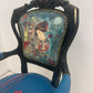 Striking, vintage occasional chair with Japanese style Geisha Girl design