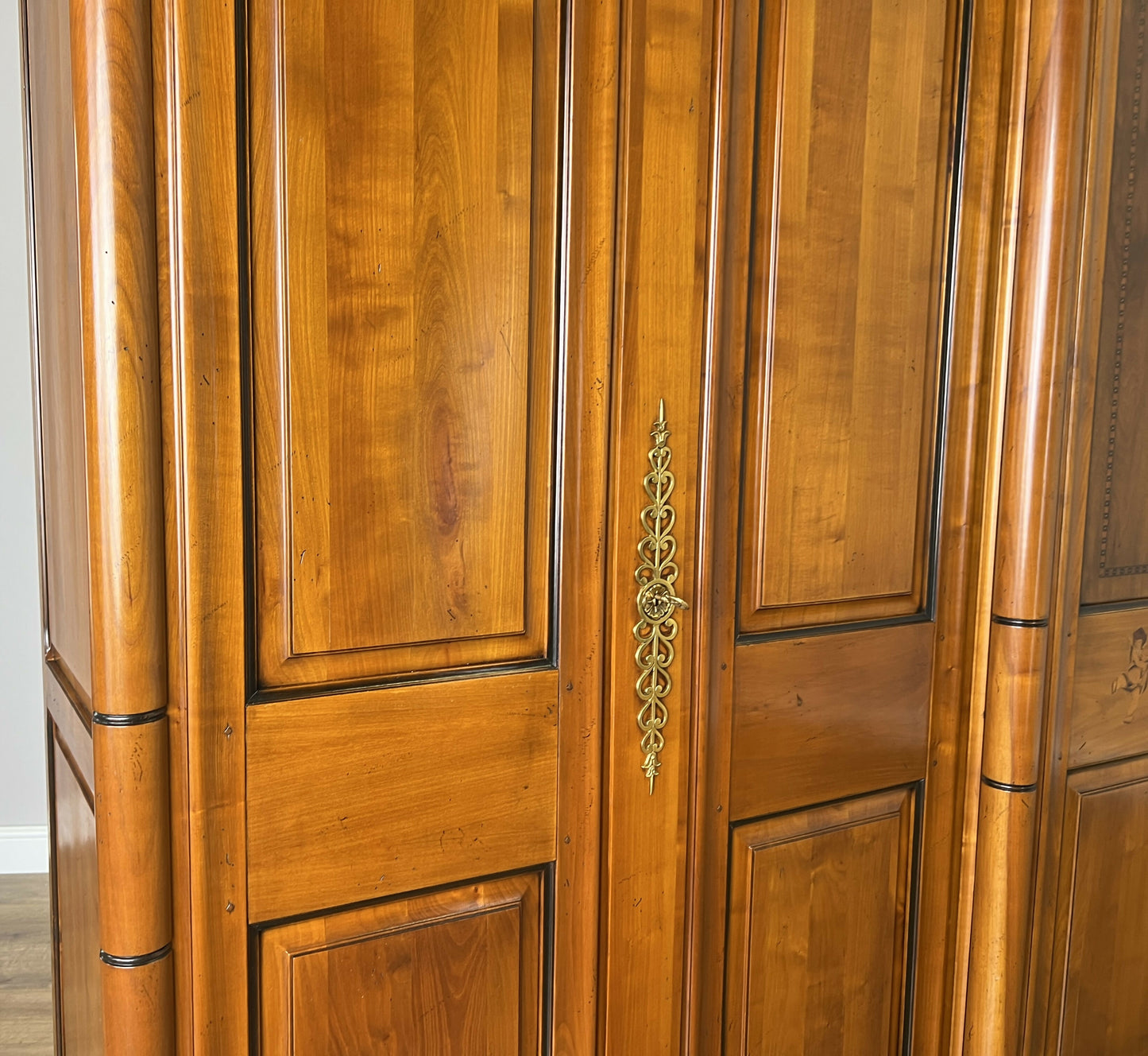 Wardrobe Vintage French Ehalt Six Door Carved Armoire Cabinet LOT 6112