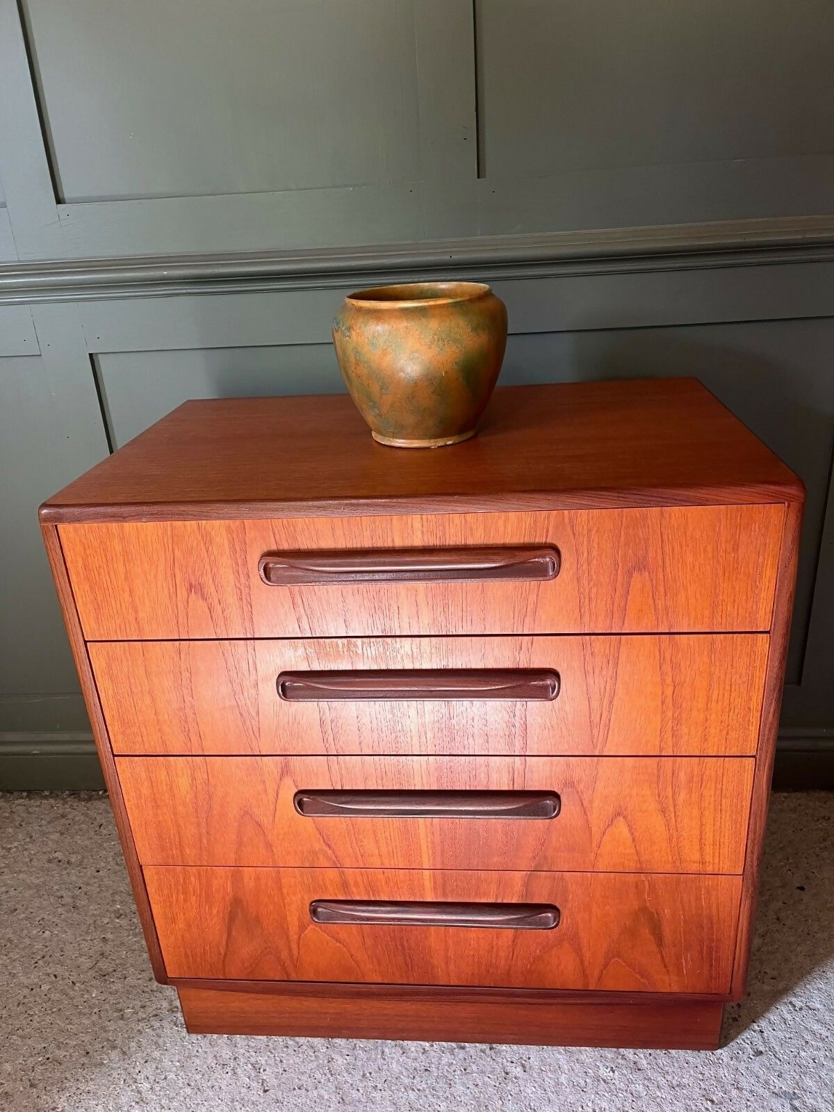 Vintage G Plan Teak Chest Of Drawers Fresco Range 4 Drawer Chest