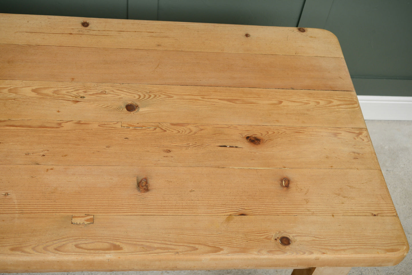 Plank Top Pine Dining Table - Reclaimed Wood - 167 cm