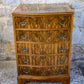 Regency Style Walnut Chest of Drawers - Serpentine Front
