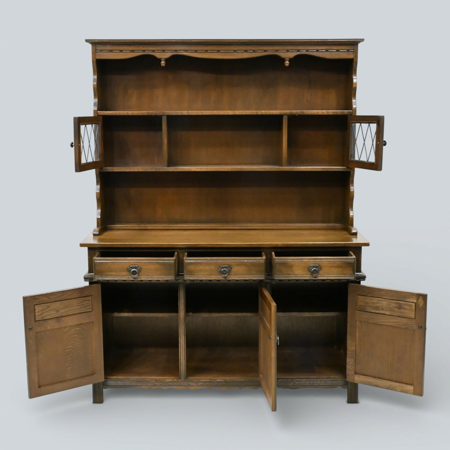 Old Charm Oak Dresser In Light Oak Finish Sideboard Display Top FREE UK Delivery